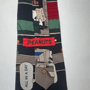 Vintage Peanuts Snoopy Silk Tie - All in a day